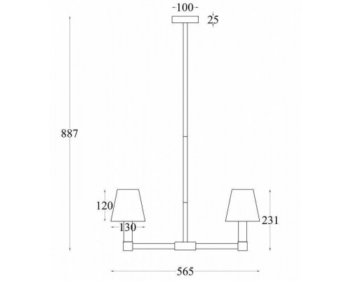 Люстра на штанге Maytoni Tet-a-tet MOD104PL-05B