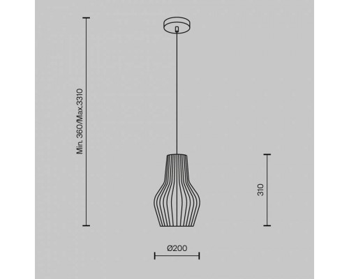 Подвесной светильник Maytoni Roots MOD191PL-01W