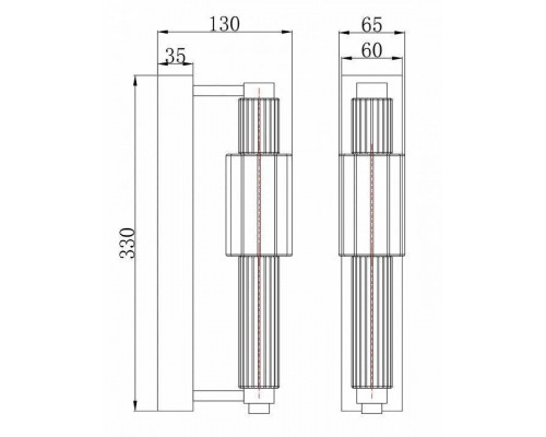 Бра Maytoni Verticale MOD308WL-L9CH3K