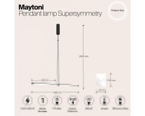 Подвесной светильник Maytoni Supersymmetry P096PL-L11BK