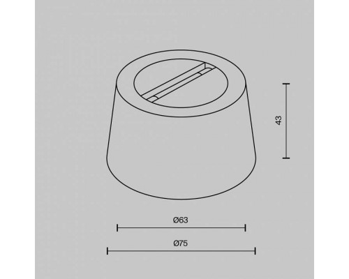 Основание для трека-ремня Maytoni Accessories for system Parity TRA130CRDuo-B