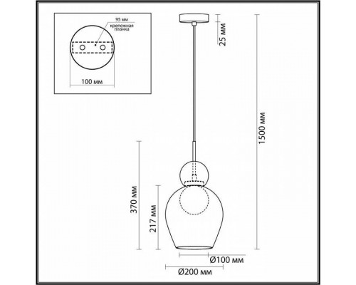 Подвесной светильник Odeon Light Blacky 2 5023/1