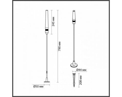 Наземный низкий светильник Odeon Light Canna 7020/4GL