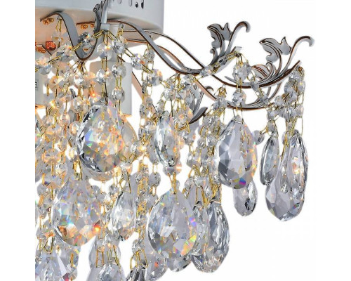 Потолочная люстра Reluce 04037 6 ламп белая с золотом 04037-0.3-06 WH+GOLD PN