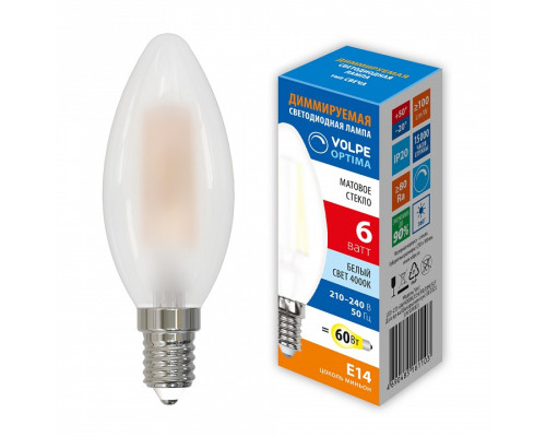 Лампа светодиодная Volpe OPTIMA DIM E14 6Вт 4000K UL-00009246