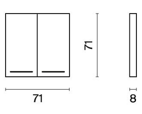 Клавиши для выключателя двухклавишного с подсветкой Voltum S70 VLS000404