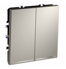 Выключатель двухклавишный с подсветкой без рамки Voltum S70 VLS020203