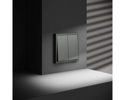 Выключатель проходной двухклавишный без рамки Voltum S70 VLS020306