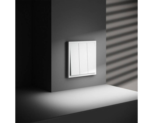 Выключатель трехклавишный без рамки Voltum S70 VLS030102