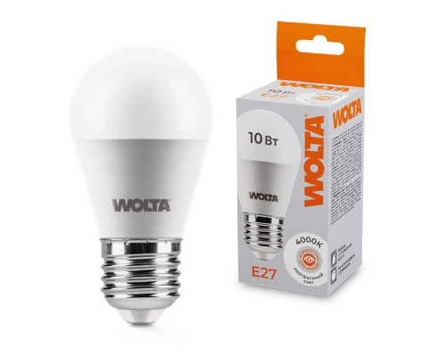 Лампа светодиодная Wolta  E27 10Вт 4000K 25S45GL10E27