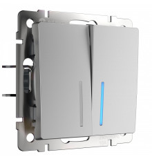 Выключатель двухклавишный с подсветкой без рамки Werkel  W1120106