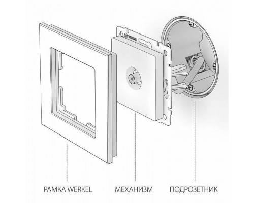 ТВ-розетка оконечная без рамки Werkel W118 1 W1183001