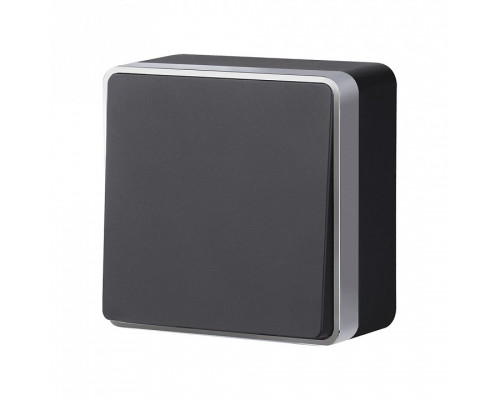 Выключатель проходной одноклавишный Werkel Gallant (черный с серебром) W5012034