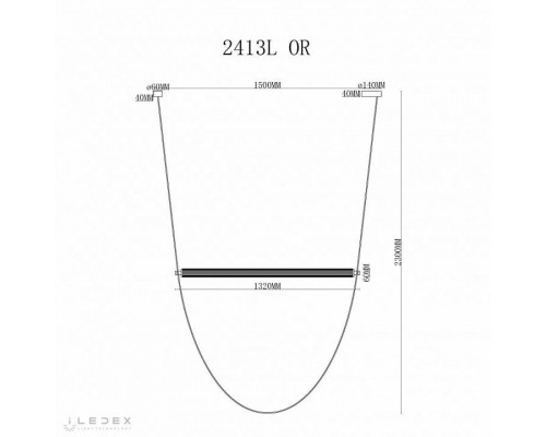 Подвесной светильник iLedex Rocks 2413L OR