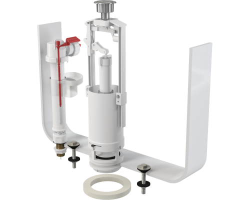 Выпускной комплект со стоп кнопкой, впускной механизм  А18  1/2, арт.SA2000SK 1/2" CHROM