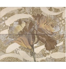 Frades Conjunto Floral Beige Панно комплект из 2 плиток 250х600 мм/500х600 мм