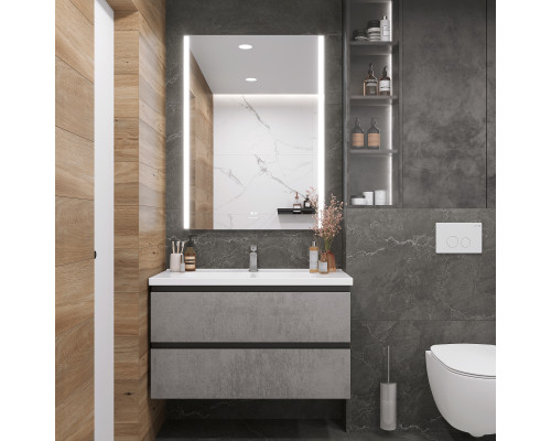 Зеркало LAPARET Electra 80*110 влагостойкое, подсветка, димер и антизапотевание (подогрев)