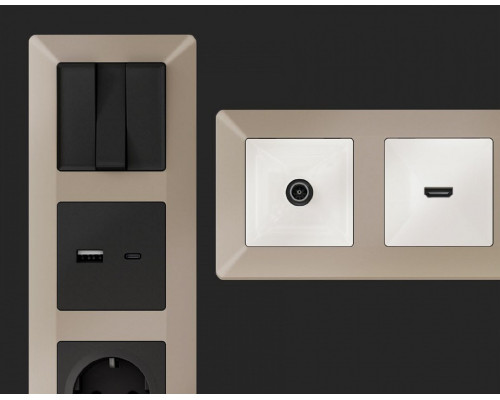 Рамка на 2 поста Ambrella Volt Line AF110362