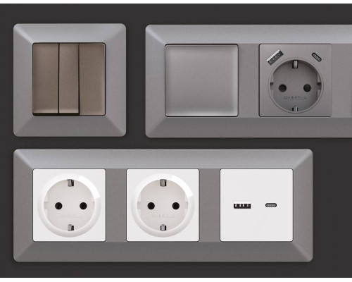 Рамка на 2 поста Ambrella Volt Line AF110502