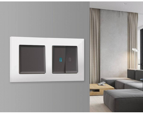 Рамка на 2 поста Ambrella Volt Techno AF220102