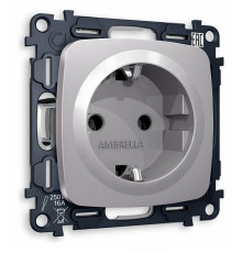 Розетка с заземлением, без рамки Ambrella Volt Quant MO506010