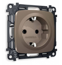 Розетка с заземлением, без рамки Ambrella Volt Quant MO636010