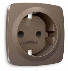 Накладка для розетки с заземлением и со шторками Ambrella Volt Quant OP6370
