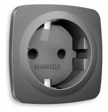 Накладка для розетки с заземлением и со шторками Ambrella Volt Quant OP6570