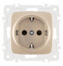 Розетка с заземлением и со шторкой, без рамки Arte Milano am-205 205.40-1.shampan