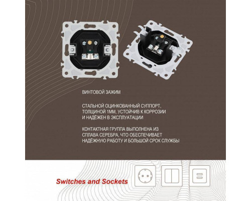 ТВ-розетка без рамки Arte Milano am-206 206.43-1.black