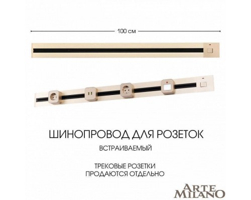 Трек встраиваемый Arte Milano Am-track-sockets 385201TBB/100 Gold