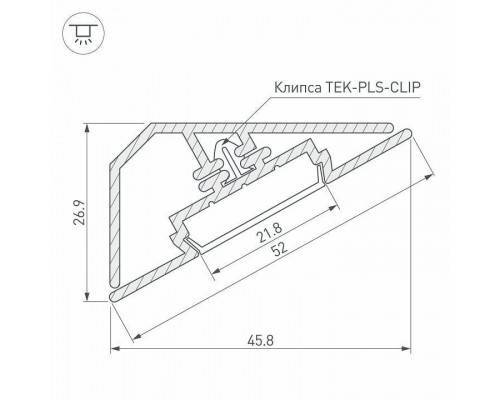 Профиль Arlight KLUS-LOCK-FM-BASE-2000 ANOD 020909