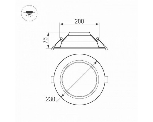 Встраиваемый светильник Arlight CYCLONE 023218(2)