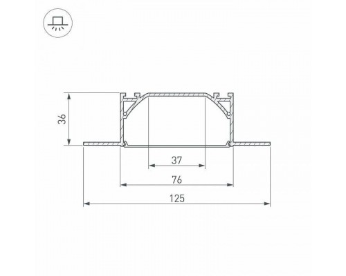 Профиль встраиваемый Arlight Arh-Linia72 25025