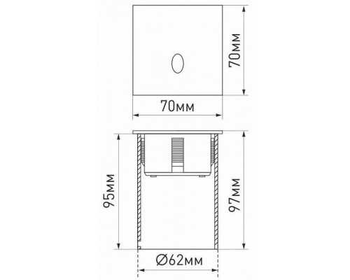 Встраиваемый светильник Arlight LT-GAP-S70x70-3W Warm3000 (WH, 30 deg) 025738