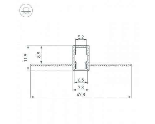 Профиль встраиваемый Arlight SL-LINIA 034986