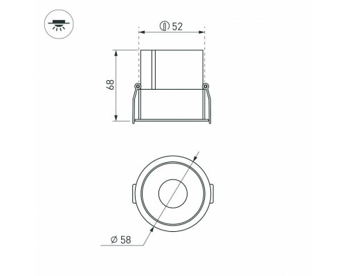 Встраиваемый светильник Arlight ATLAS 035464(1)