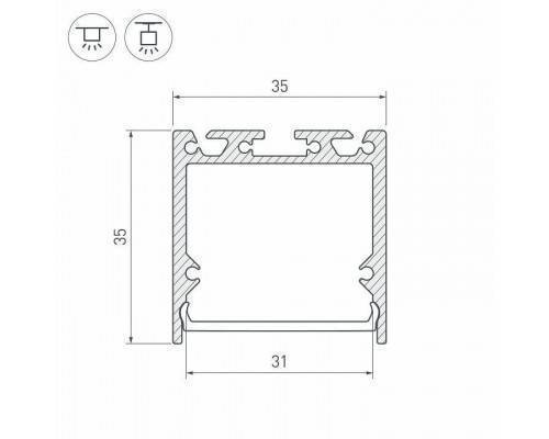 Профиль накладной Arlight SL-LINE 036302