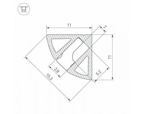 Профиль накладной угловой внутренний Arlight SL-KANT 038197