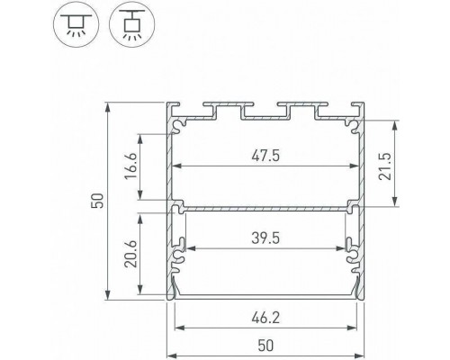 Профиль накладной Arlight SL-LINE 041839