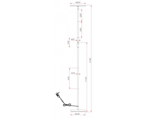 Торшер Arte Lamp Sceptrum A1822PN-1BK