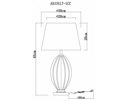 Настольная лампа декоративная Arte Lamp Baymont A5131LT-1CC