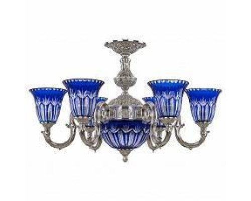 Подвесная люстра Bohemia Ivele Crystal 7203 72203P/6/175 Ni P2 U Clear-Blue/H-1I