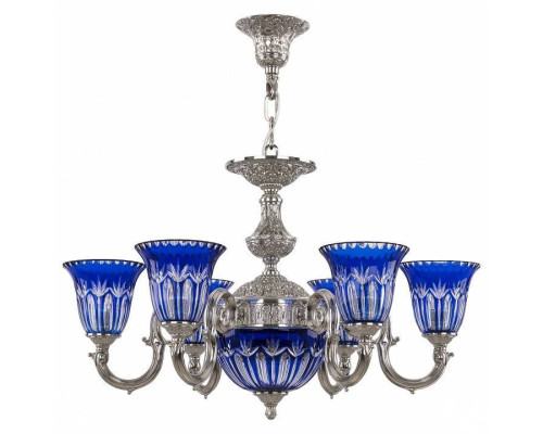 Подвесная люстра Bohemia Ivele Crystal 7203 72203P/6/175 Ni P2 U Clear-Blue/H-1I