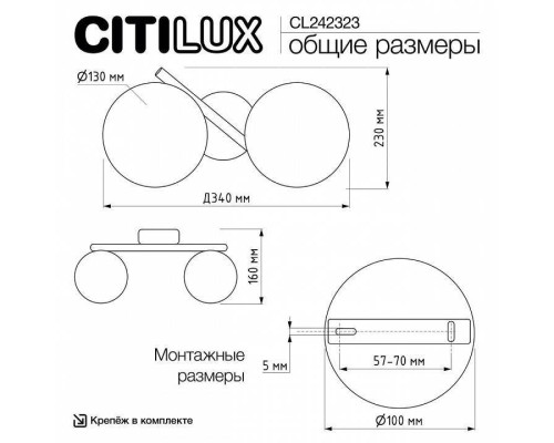 Бра Citilux Ronny CL242323