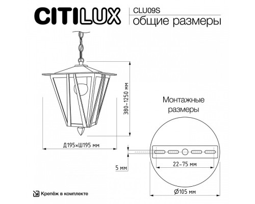 Подвесной светильник Citilux FORTS CLU09S
