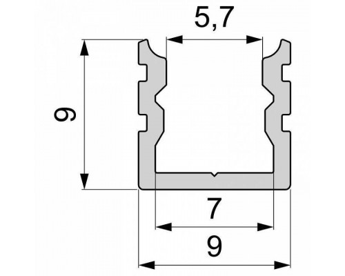 Профиль накладной Deko-Light AU-02-05 970180