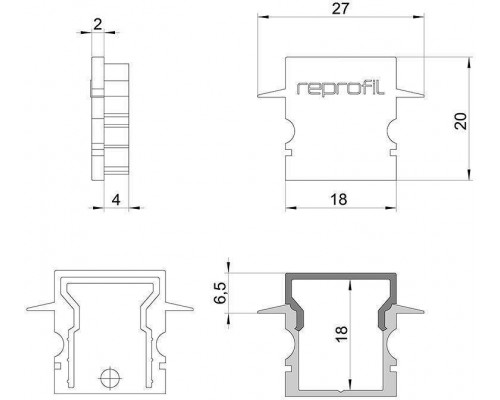 Набор из 10 заглушек для профиля Deko-Light H-ET-02-12 979071