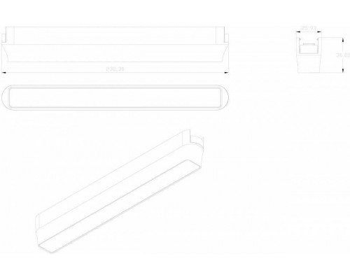 Накладной светильник Denkirs AIR LINEAR DK5330-BK