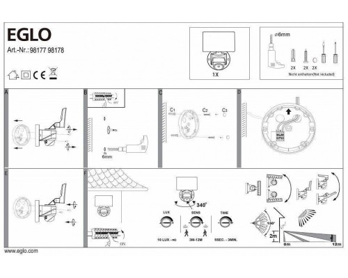 Светильник на штанге Eglo Pagino 98178